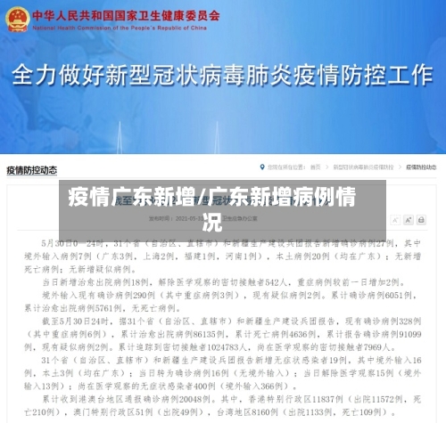 疫情广东新增/广东新增病例情况-第3张图片