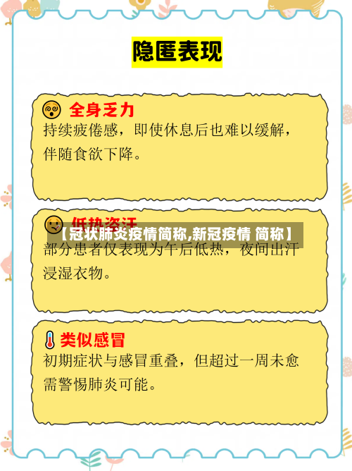 【冠状肺炎疫情简称,新冠疫情 简称】-第3张图片