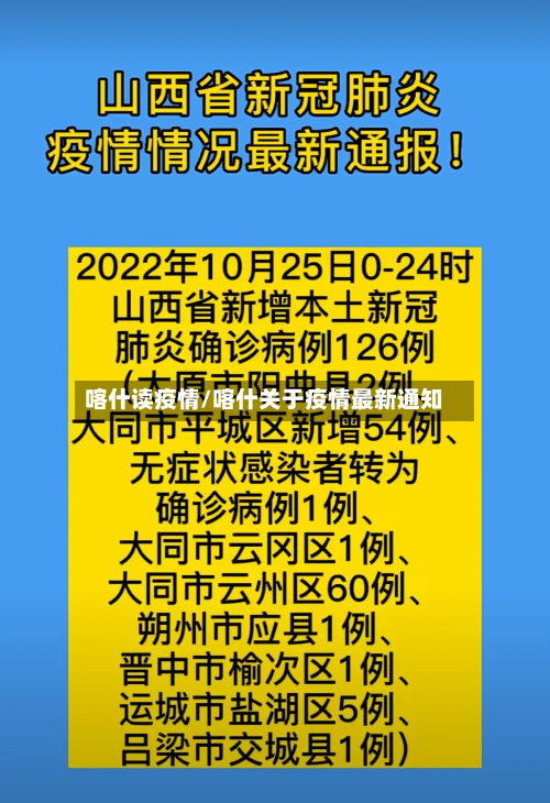 喀什读疫情/喀什关于疫情最新通知