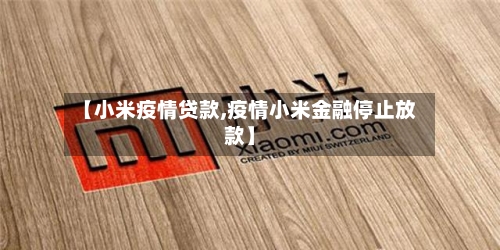 【小米疫情贷款,疫情小米金融停止放款】-第2张图片