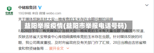益阳举报疫情(益阳市举报电话号码)