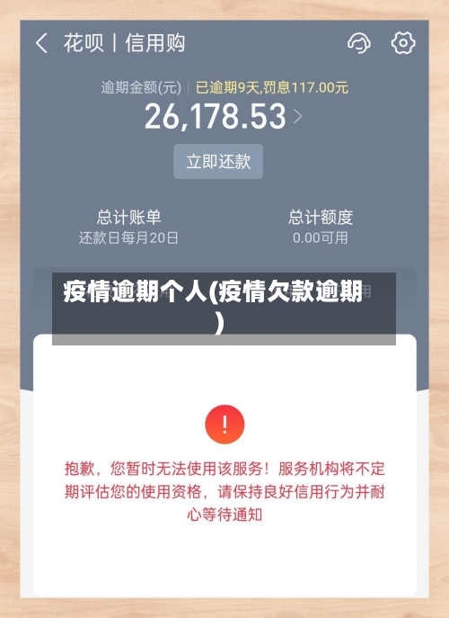 疫情逾期个人(疫情欠款逾期)-第2张图片