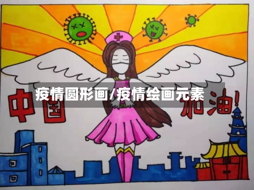 疫情圆形画/疫情绘画元素