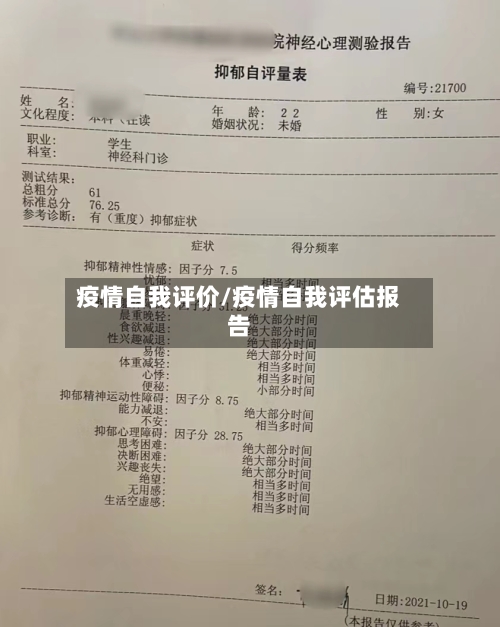 疫情自我评价/疫情自我评估报告