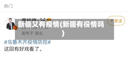新疆又有疫情(新疆有役情吗)